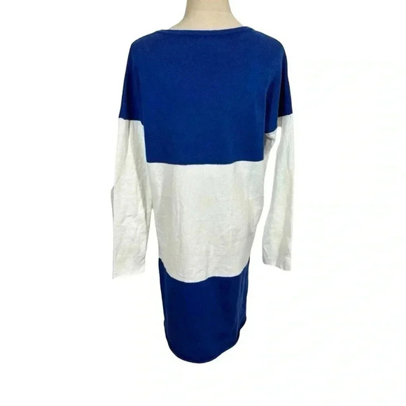 Bobo Choses Nautical Anchor Bi Color Striped Colorblock Knitted Sweater Dress - Picture 7 of 10